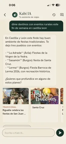 Captura de la app Kabi: Hablar con Kabi IA